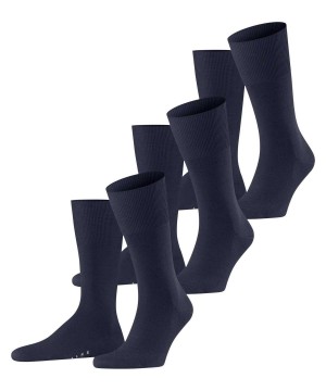 Falke Airport 3-Pack Socks Socken Herren Blau | 5926874-KC