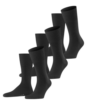 Falke Airport 3-Pack Socks Socken Herren Schwarz | 9412605-CS