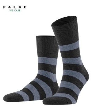 Falke Block Stripe Socks Socken Herren Schwarz | 8796403-LR