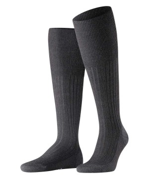 Falke Bristol Pure Knee-high Socks Socken Herren Grau | 8236947-KU