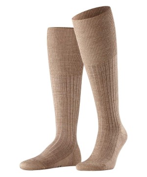 Falke Bristol Pure Knee-high Socks Socken Herren Braun | 7126593-JF