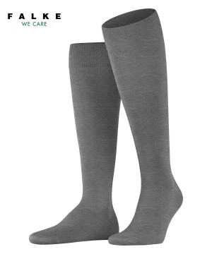 Falke ClimaWool Knee-high Socks Socken Herren Grau | 9175302-RW