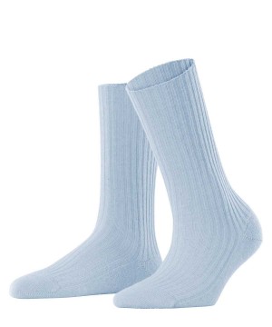 Falke Cosy Wool Boot Socks Socken Damen Blau | 0895317-UP