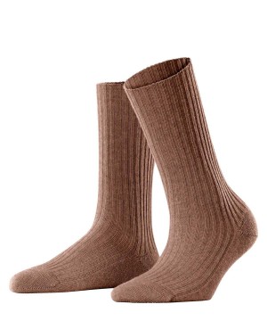 Falke Cosy Wool Boot Socks Socken Damen Braun | 7236514-LG