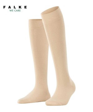 Falke Cotton Touch Knee-high Socks Socken Damen Beige | 9341276-UH