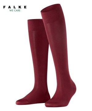 Falke Cotton Touch Knee-high Socks Socken Damen Rot | 1946230-HN