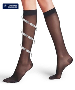 Falke Energize 30 DEN Knee-high Socks Socken Damen Schwarz | 8769053-YN