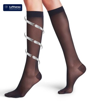 Falke Energize 30 DEN Knee-high Socks Socken Damen Blau | 5196384-AY