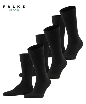 Falke Family 3-Pack Socks Socken Herren Schwarz | 2581493-TM