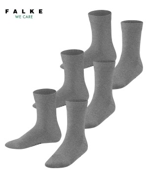 Falke Family 3-Pack Socks Socken Kinder Grau | 6518340-BP