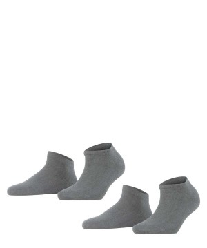 Falke Happy 2-Pack Sneaker socks Socken Damen Grau | 6381572-IZ