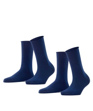 Falke Happy 2-Pack Socks Socken Damen Blau | 0689571-VY