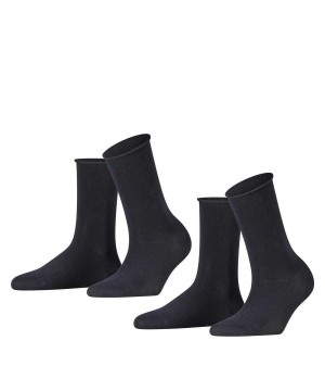 Falke Happy 2-Pack Socks Socken Damen Blau | 8145260-HL