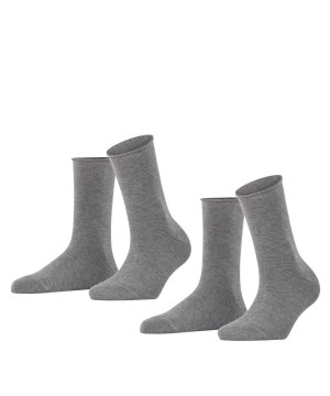 Falke Happy 2-Pack Socks Socken Damen Grau | 1089576-BC