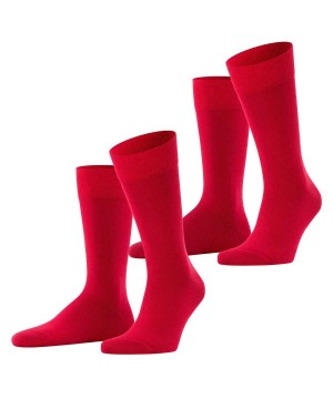 Falke Happy 2-Pack Socks Socken Herren Rot | 8051642-HY