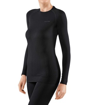 Falke Long sleeve shirt Maximum Warm Langarmhemd Damen Schwarz | 7065814-RI