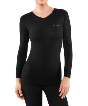 Falke Long sleeve shirt Wool-Tech Light Langarmhemd Damen Schwarz | 0981746-GI