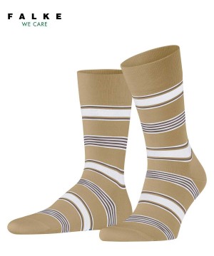 Falke Marina Stripe Socks Socken Herren Beige | 6417508-BJ