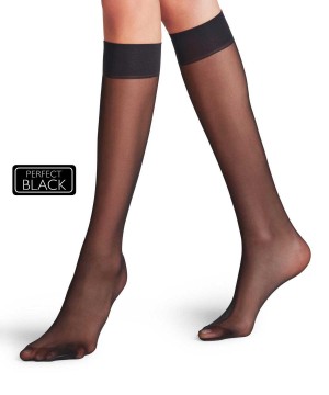 Falke Matt Deluxe 20 DEN Knee-high Socks Socken Damen Schwarz | 9175280-GS