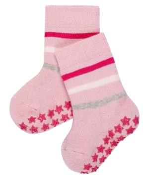 Falke Multi Stripe House socks Socken Baby Rosa | 7325041-JP