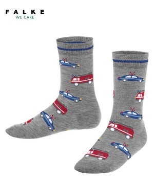 Falke Police and Fire Cars Socks Socken Kinder Grau | 4135028-YK