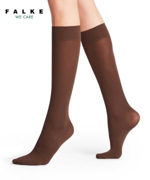 Falke Pure Matt 50 DEN Knee-high Socks Socken Damen Braun | 6452017-VI