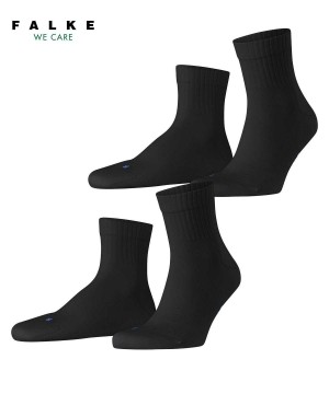 Falke Run Rib 2-Pack Short sock Socken Damen Schwarz | 4678925-CE