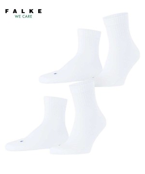 Falke Run Rib 2-Pack Short sock Socken Damen Weiß | 7930241-KB