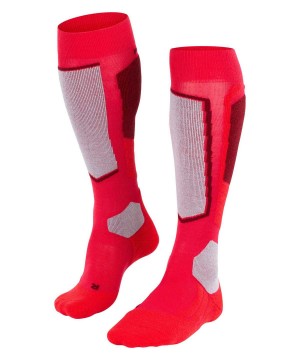 Falke SK2 Intermediate Wool Skiing Knee-high Socks Sports Socks Damen Rot | 1208964-VK