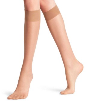 Falke Seidenglatt 15 DEN Knee-high Socks Socken Damen Beige | 4508921-CF