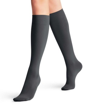 Falke Seidenglatt 40 DEN Knee-high Socks Socken Damen Grau | 5391478-BM