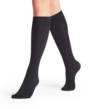 Falke Seidenglatt 40 DEN Knee-high Socks Socken Damen Blau | 5827149-GN