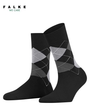 Falke Sensitive Argyle Socks Socken Damen Schwarz | 8103926-HG