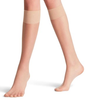 Falke Shelina 12 DEN Knee-high Socks Socken Damen Beige | 3290468-WU