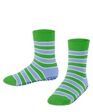 Falke Simple Stripes House socks Socken Kinder Grün | 7806129-WH