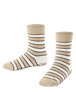 Falke Simple Stripes House socks Socken Kinder Beige | 1706892-OM