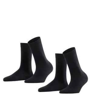 Falke Softmerino 2-Pack Socks Socken Damen Schwarz | 6479153-QS