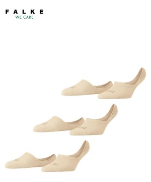 Falke Step 3-Pack Invisibles No Show Socks Damen Beige | 9842106-QO