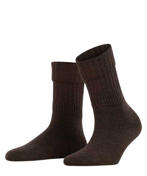 Falke Striggings Rib Boot socks Socken Damen Braun | 7642135-FI