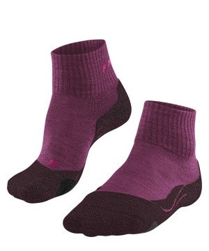 Falke TK2 Explore Wool Short Trekking Short sock Sports Socks Damen Rot | 4075632-LM