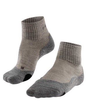 Falke TK2 Explore Wool Short Trekking Short sock Sports Socks Damen Beige | 1509643-CT