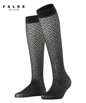 Falke Tessellating 25 DEN Knee-high Socks Socken Damen Schwarz | 2146937-QT