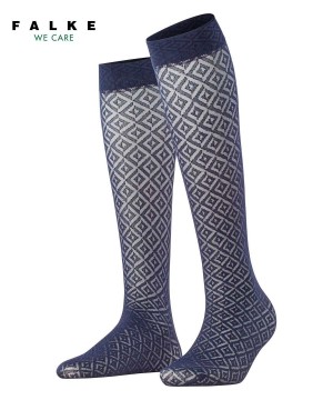 Falke Tessellating 25 DEN Knee-high Socks Socken Damen Blau | 1762893-CK