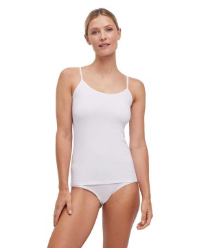 Falke Top Round-neck Daily Climate Control Bras & Tops Damen Weiß | 6275948-RI