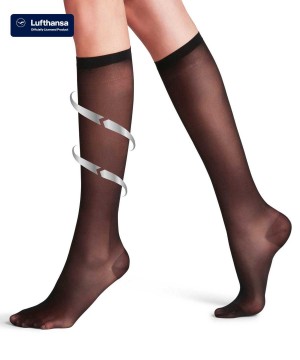 Falke Vitalize 20 DEN Knee-high Socks Socken Damen Schwarz | 1564789-AE