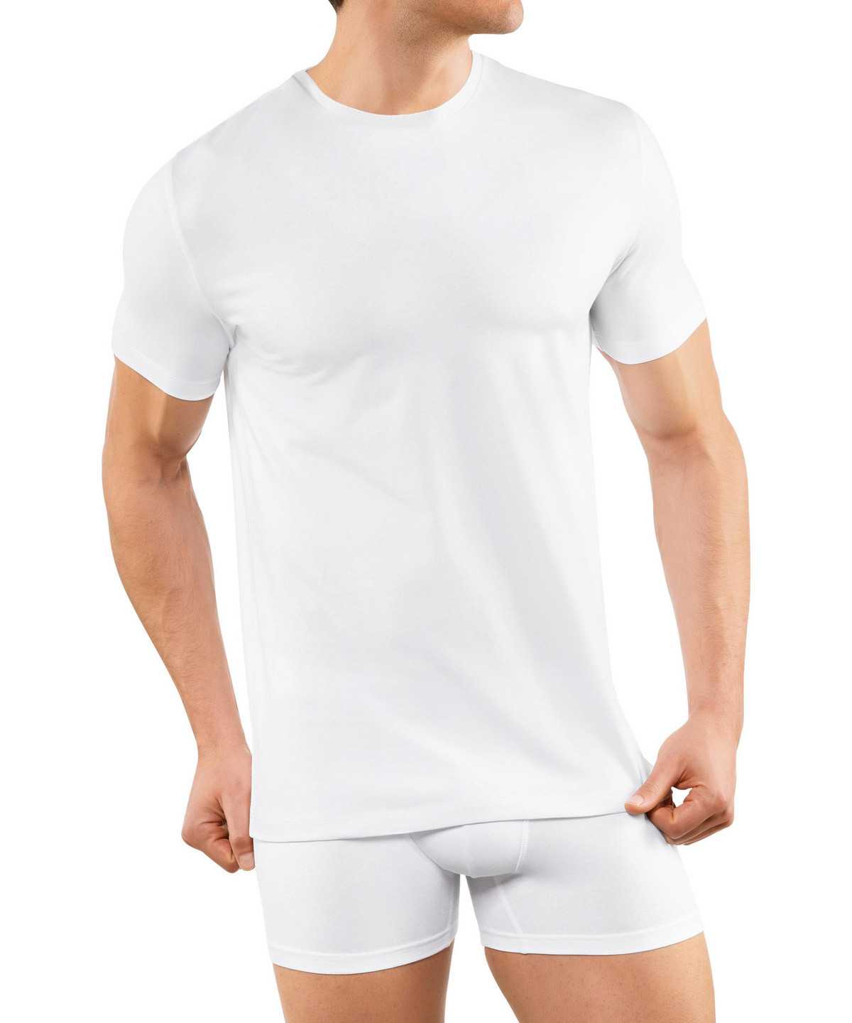 Falke 2-Pack T-Shirt Round-neck Daily Comfort Kurzarmhemd Herren Weiß | 3284057-EW