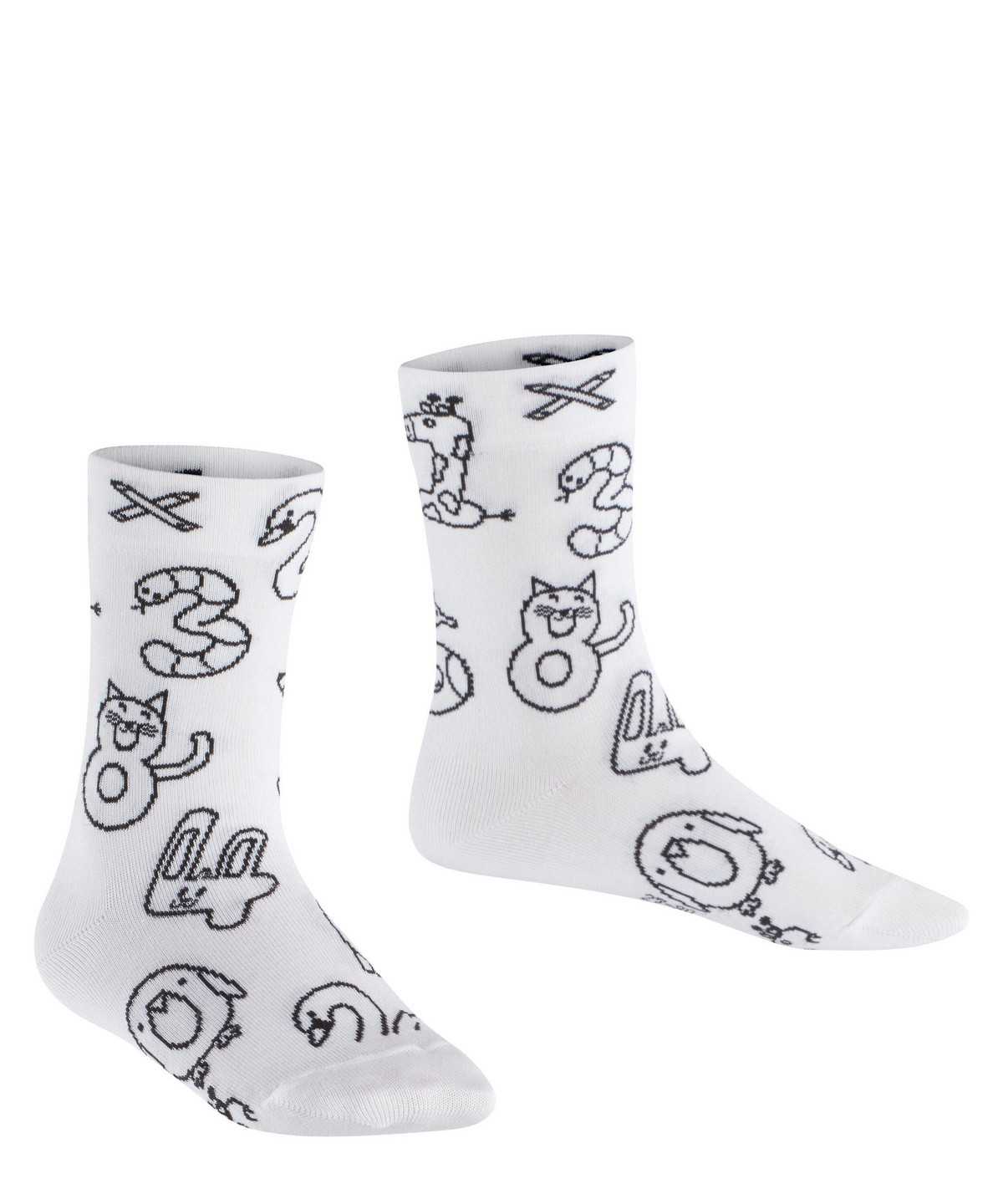 Falke Animal Number Paint Set Socks Socken Kinder Weiß | 5492017-SB