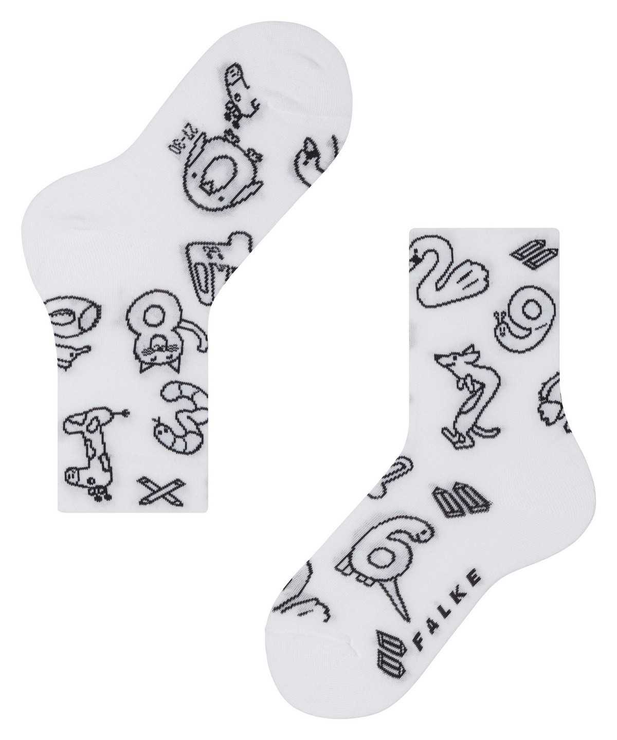 Falke Animal Number Paint Set Socks Socken Kinder Weiß | 5492017-SB