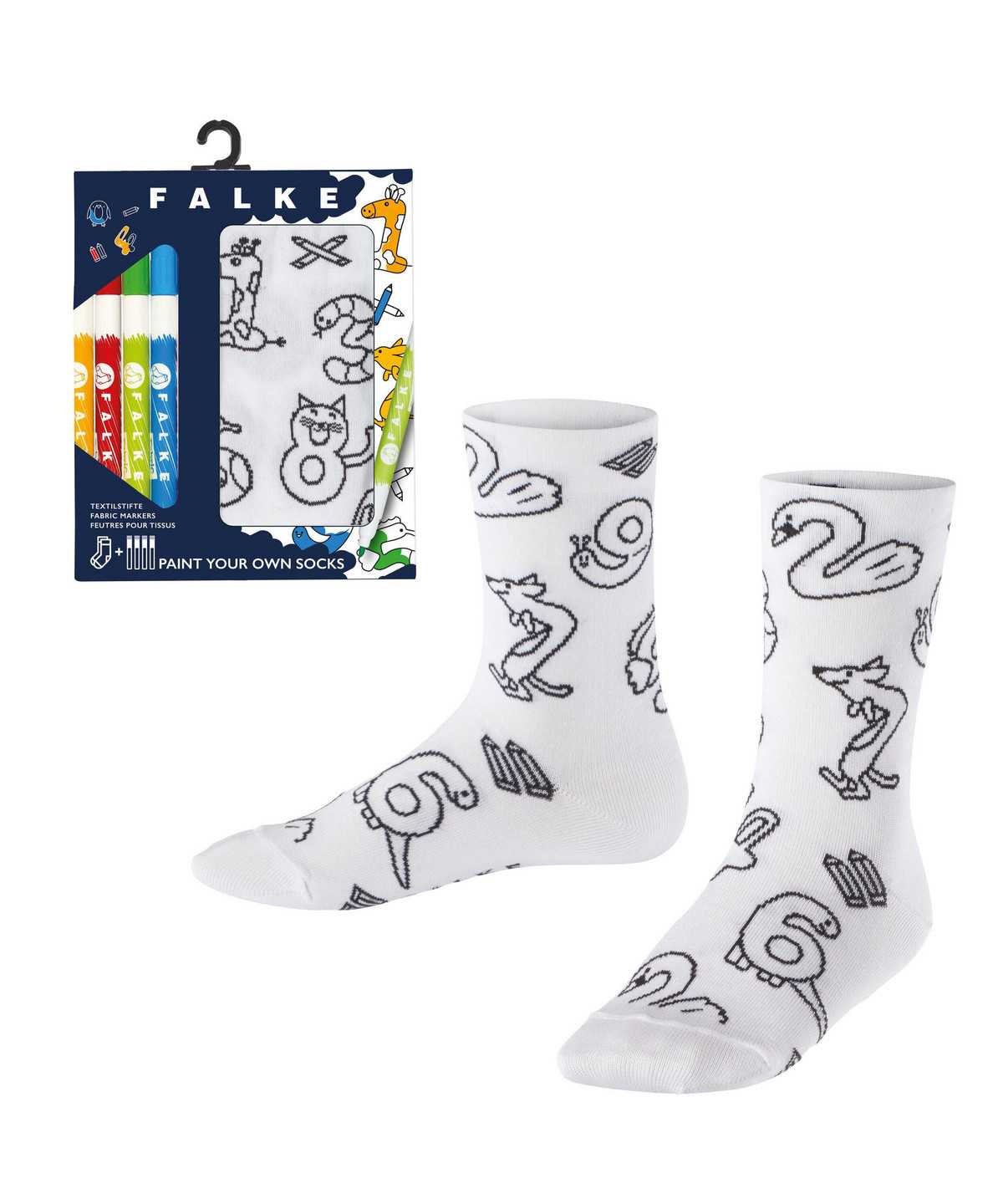 Falke Animal Number Paint Set Socks Socken Kinder Weiß | 5492017-SB