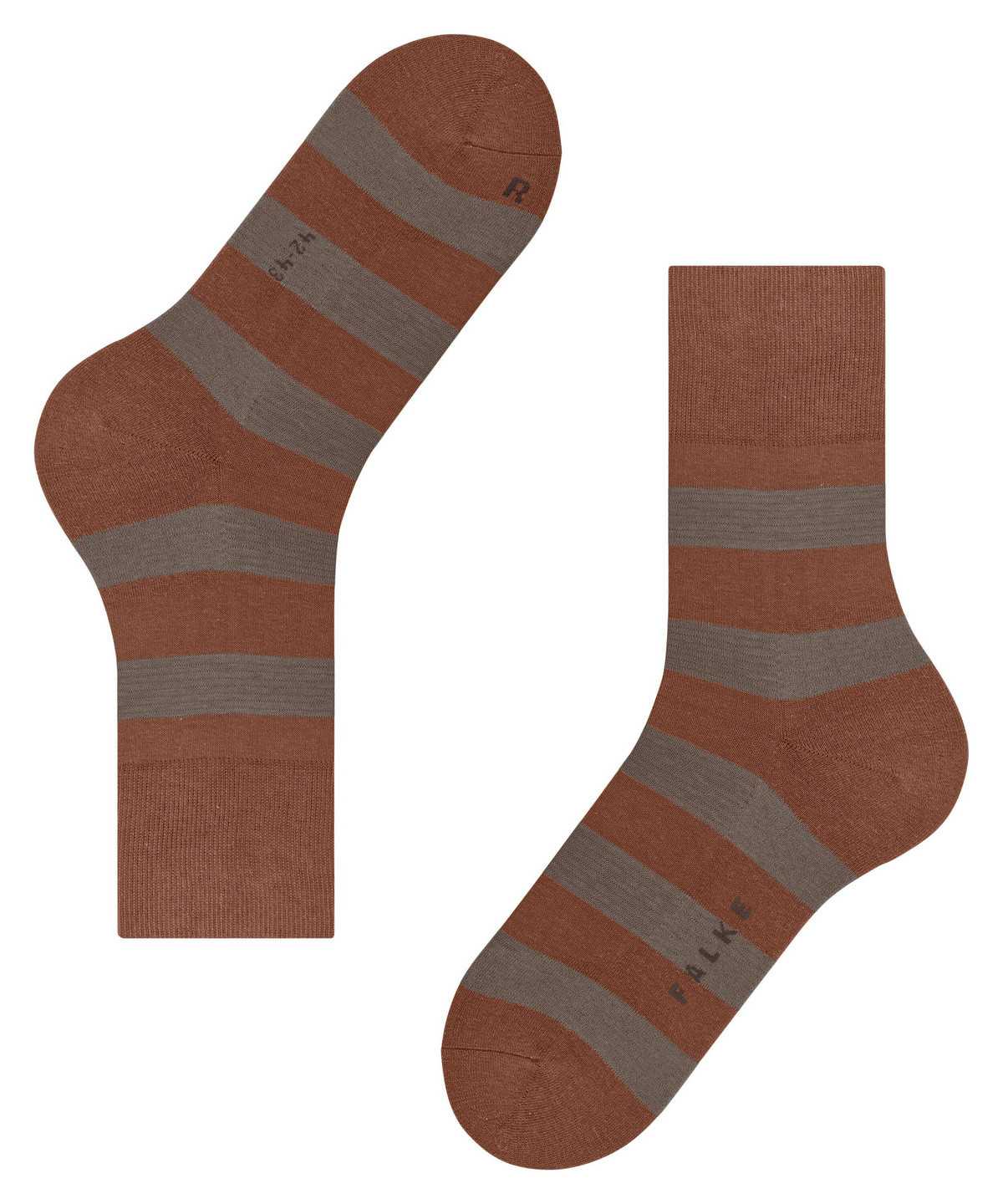 Falke Block Stripe Socks Socken Damen Braun | 8721346-HW